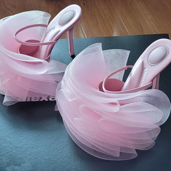 Alexander Wang Pink Pom Heels - Picture 1 of 7